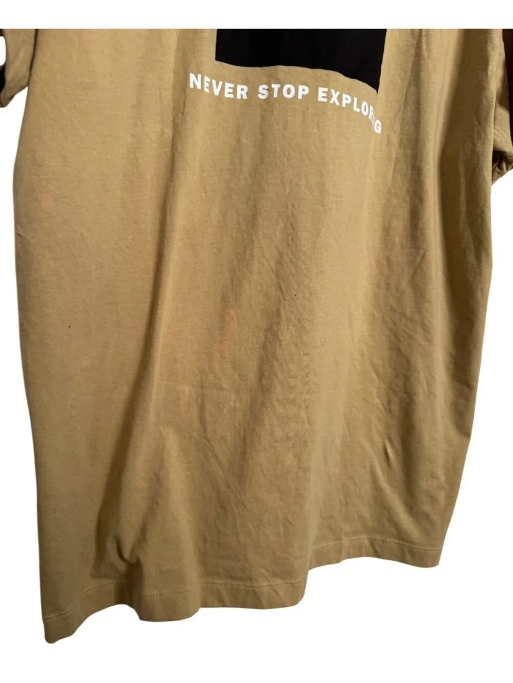 The North Face XL Circular Design Khaki Stone SS REG Tee NWT DEFECT
